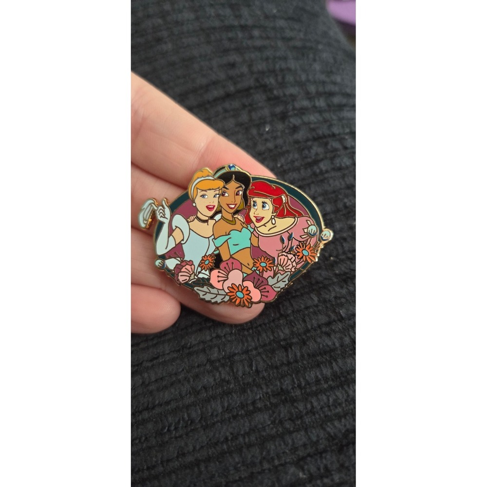 Disney Princess Enamel Pin Ariel Jasmine Cinderella Flowers 2022 Disney Parks